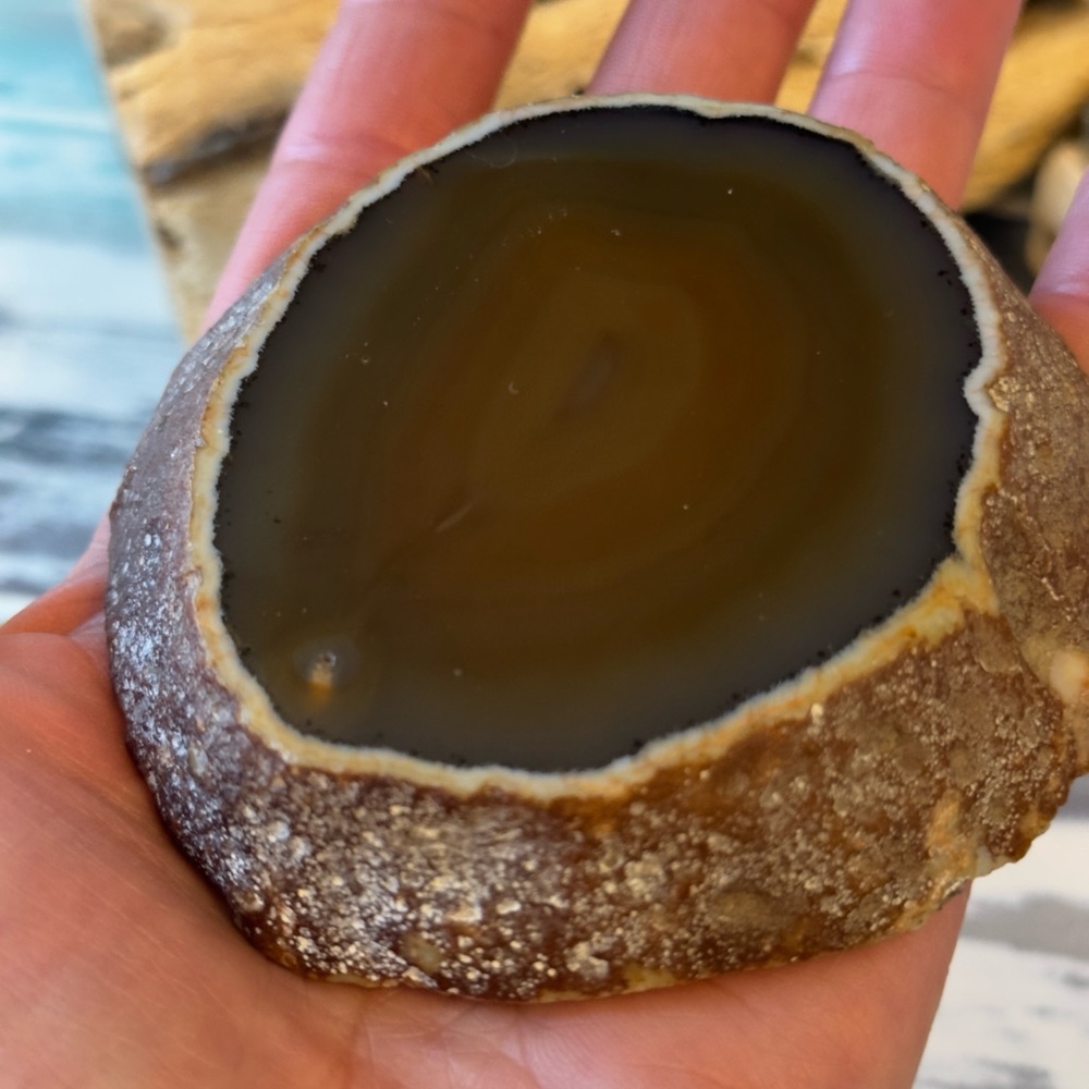 Polished Brown Agate Slice